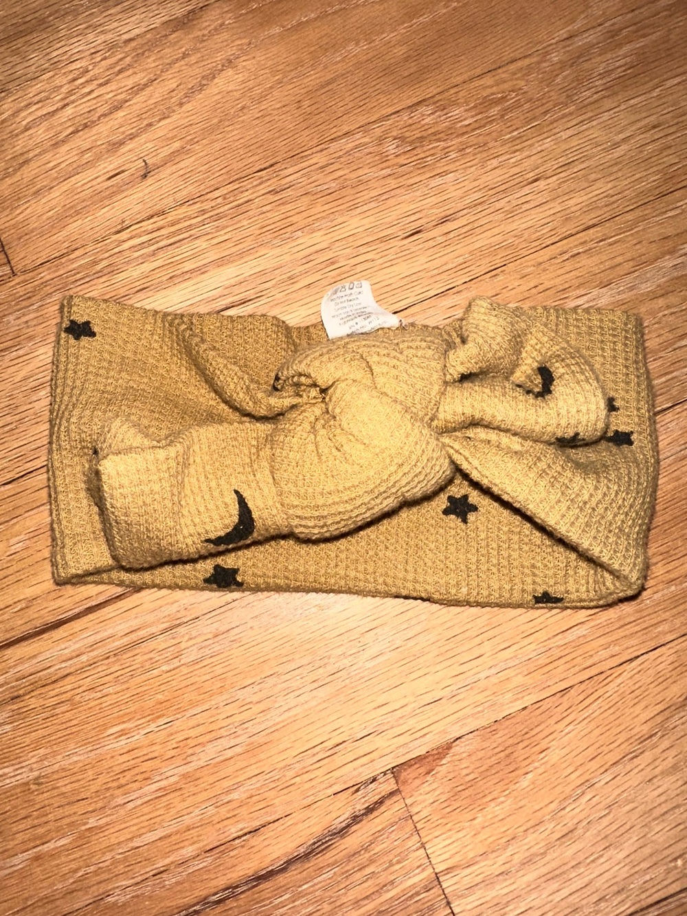 Kate Quinn Mustard Celestial Knot Headband ORGANIC COTTON